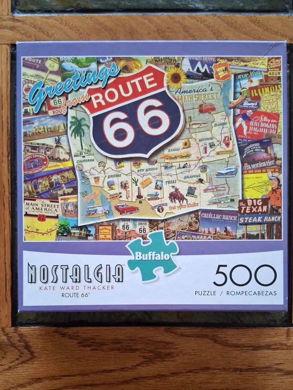 Buffalo David Bitton Route 66 Nostalgia 500-Piece Puzzle